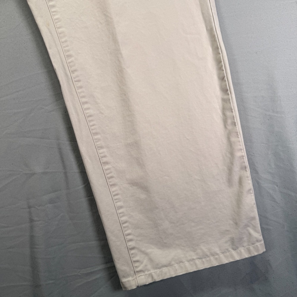 Gap Khaki Chino Pants Mens 34x30 (Fits 32x30) Beige Pockets Canvas Travel - Picture 3 of 9